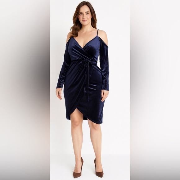 Fashion Nova Dresses & Skirts - Fashion Nova Midnight Blue Velvet Dress